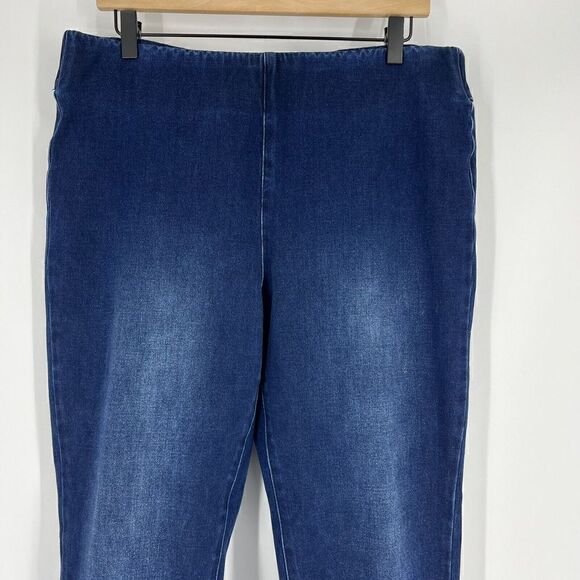 Soft Surroundings Jeans Size Large Women Blue Ultimate High Rise Skinny Pull On - Picture 2 of 7